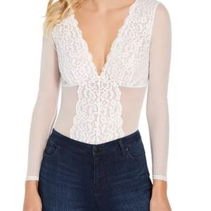 INC International Concepts Lace Mesh Bodysuit